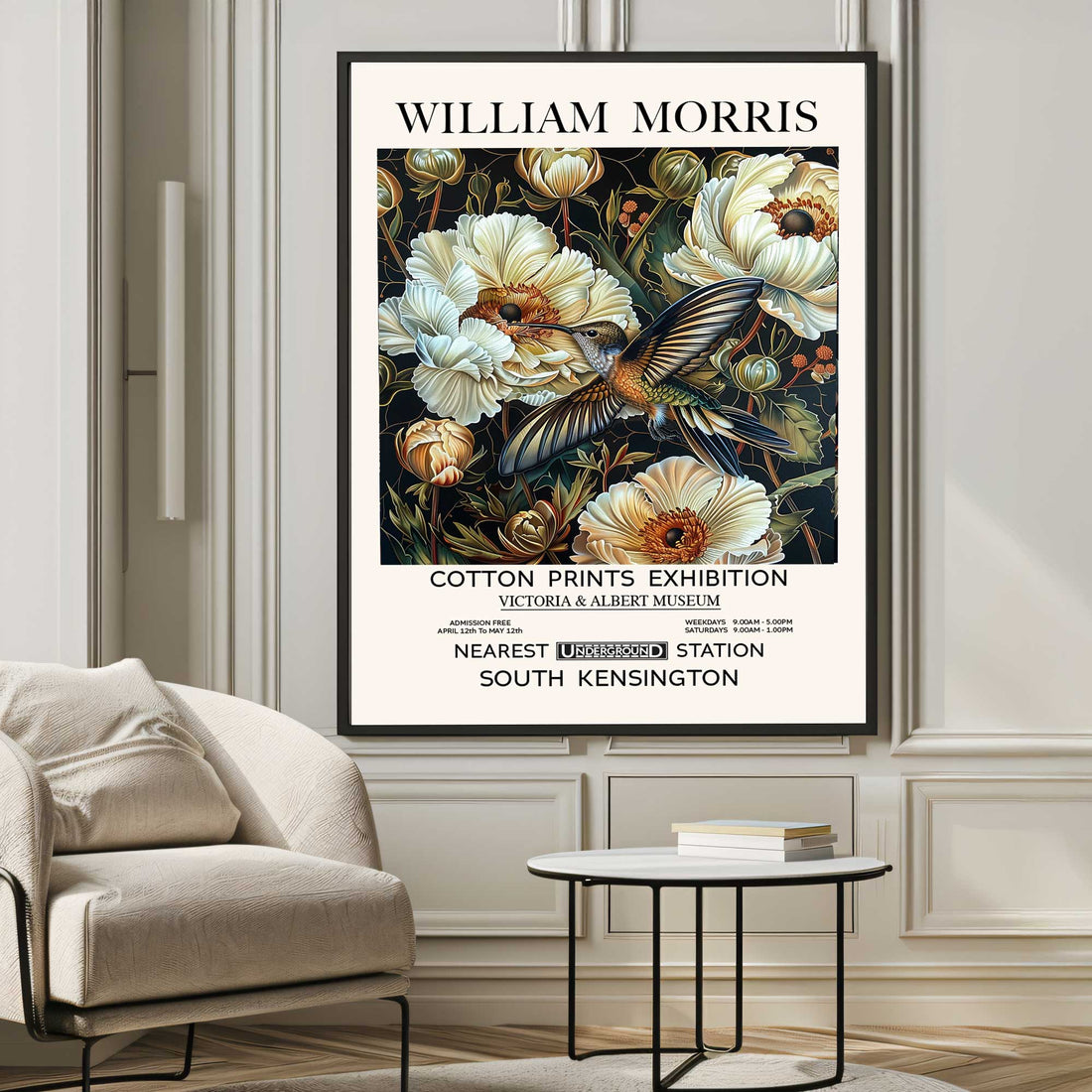 Humming Bird Wall Art – Vintage Botanical & Floral Print