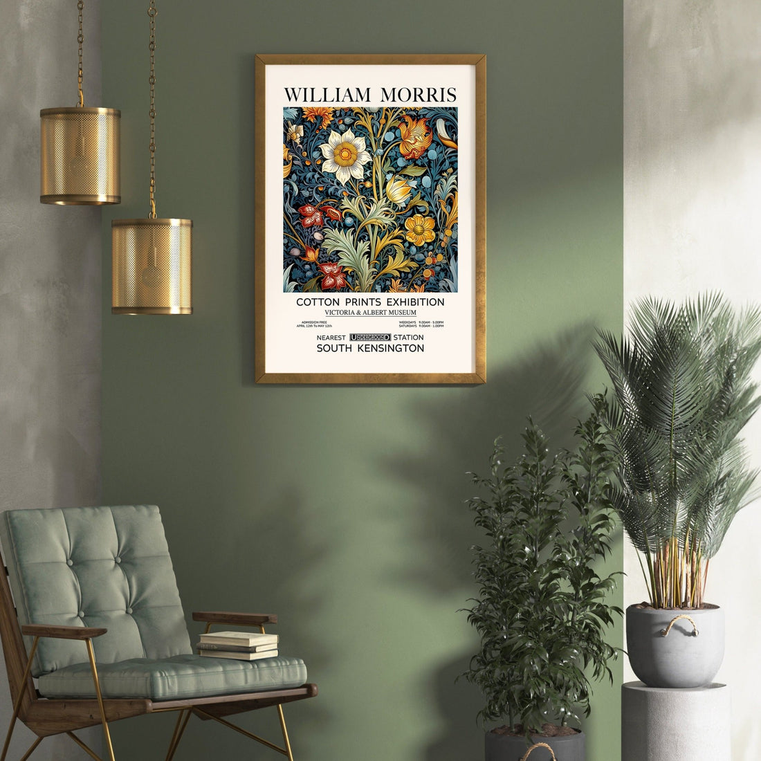 William Morris Gilded Flowers 1020