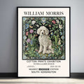 William Morris Poodle Art Print – Vintage Floral Decor for Poodle Lovers