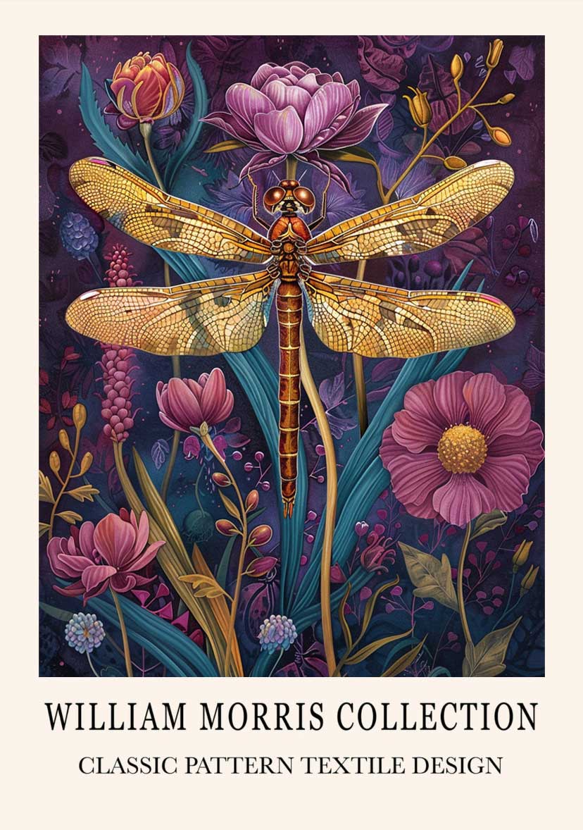 Dragonfly Wall Art 26 – Vintage Botanical & Floral Print