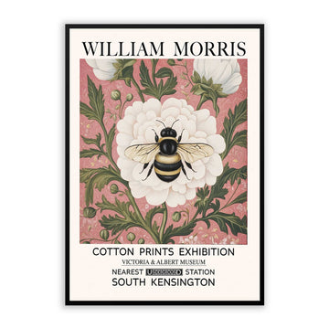 Flower And Bee Wall Art – Vintage Botanical & Floral Print