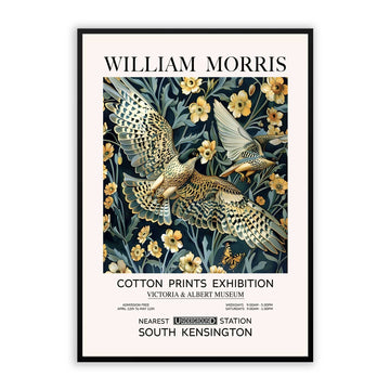 Falcon Bird Wall Art – Vintage Botanical & Floral Print