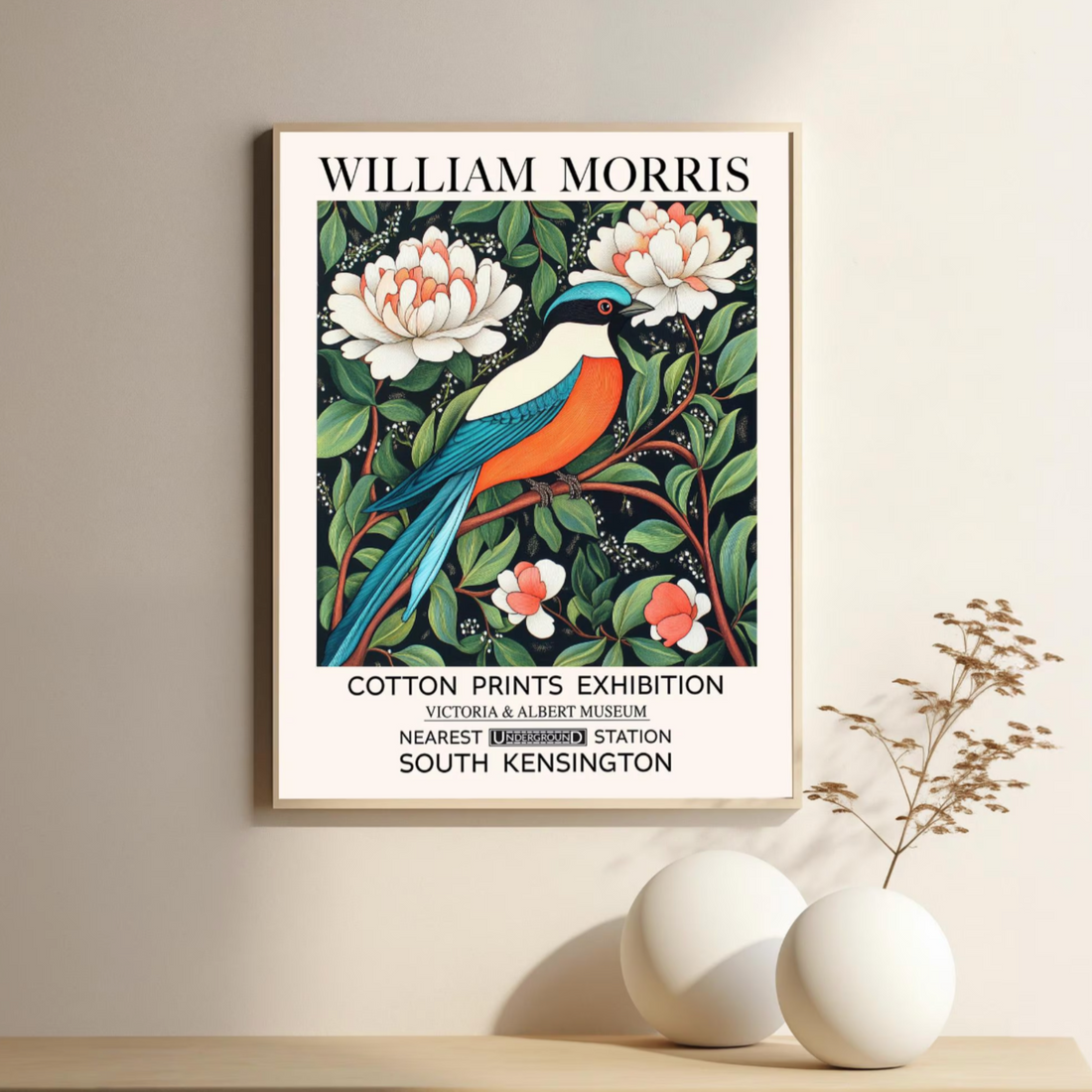 Tropical Bird Wall Art – Vintage Botanical & Floral Print