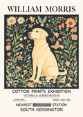 labrador print, Vintage William Morris Dog Print For Dog Lovers