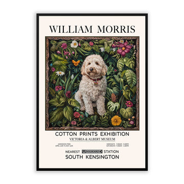 Labradoodles print, william morris wall art