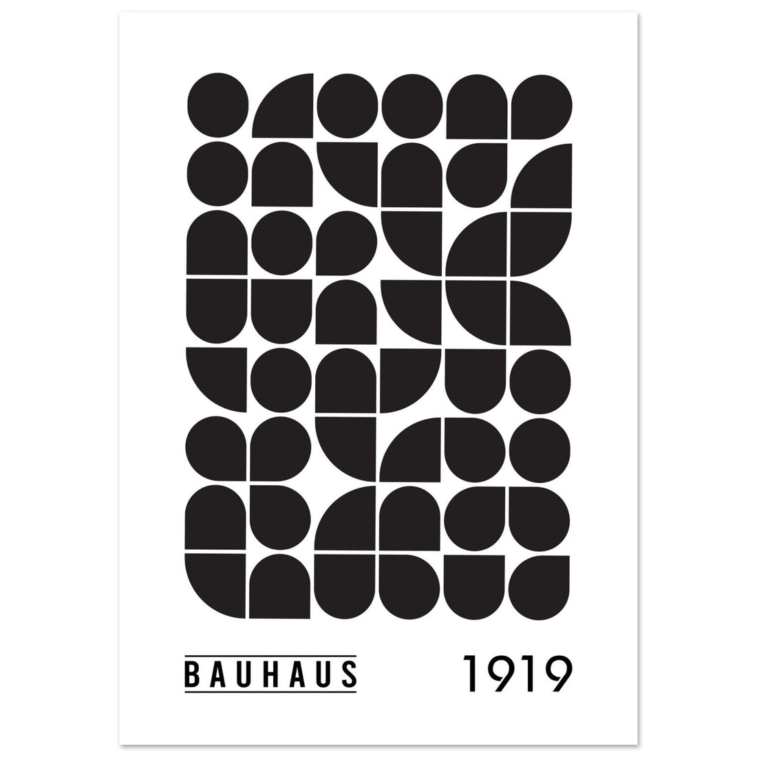 Retro Bauhaus Poster, No. 501, Bauhaus Art, Black and white, modern wall art, #illieeart