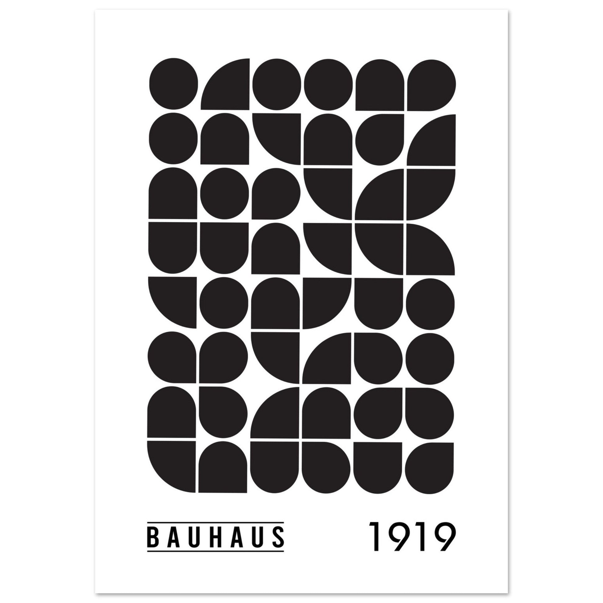 Retro Bauhaus Poster, No. 501, Bauhaus Art, Black and white, modern wall art, #illieeart