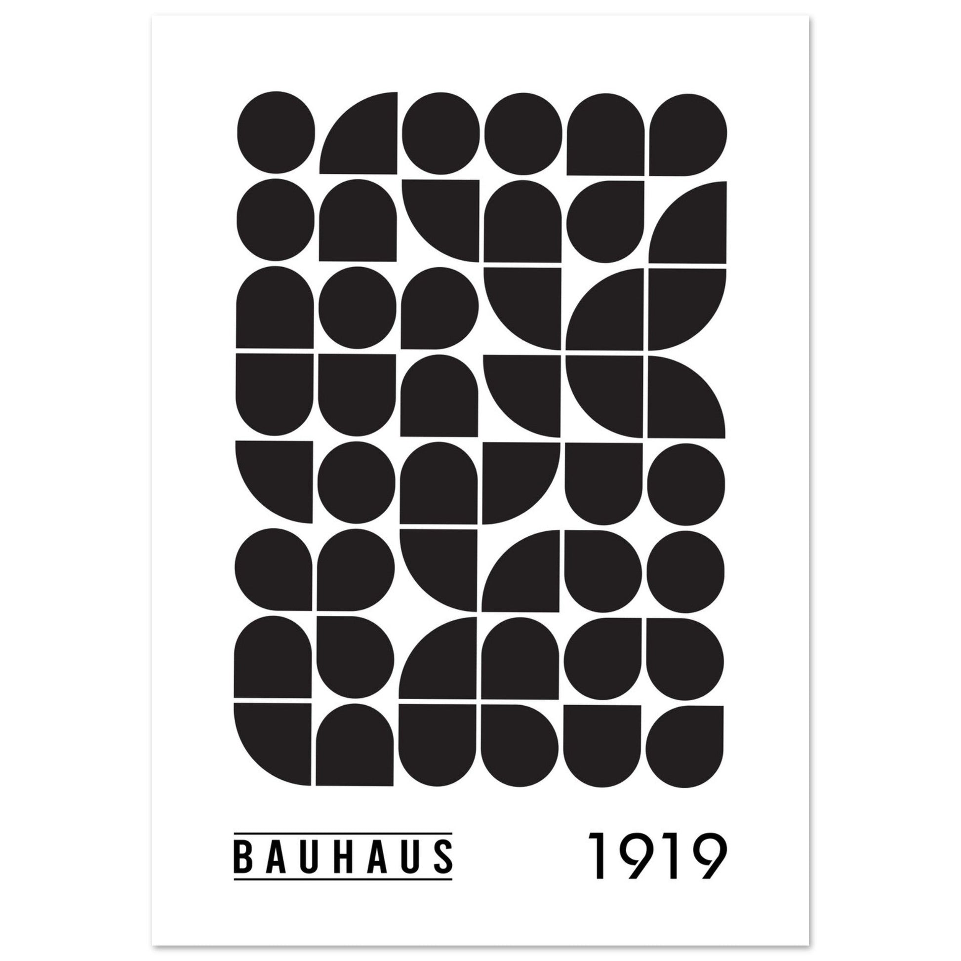 Retro Bauhaus Poster, No. 501, Bauhaus Art, Black and white, modern wall art, #illieeart
