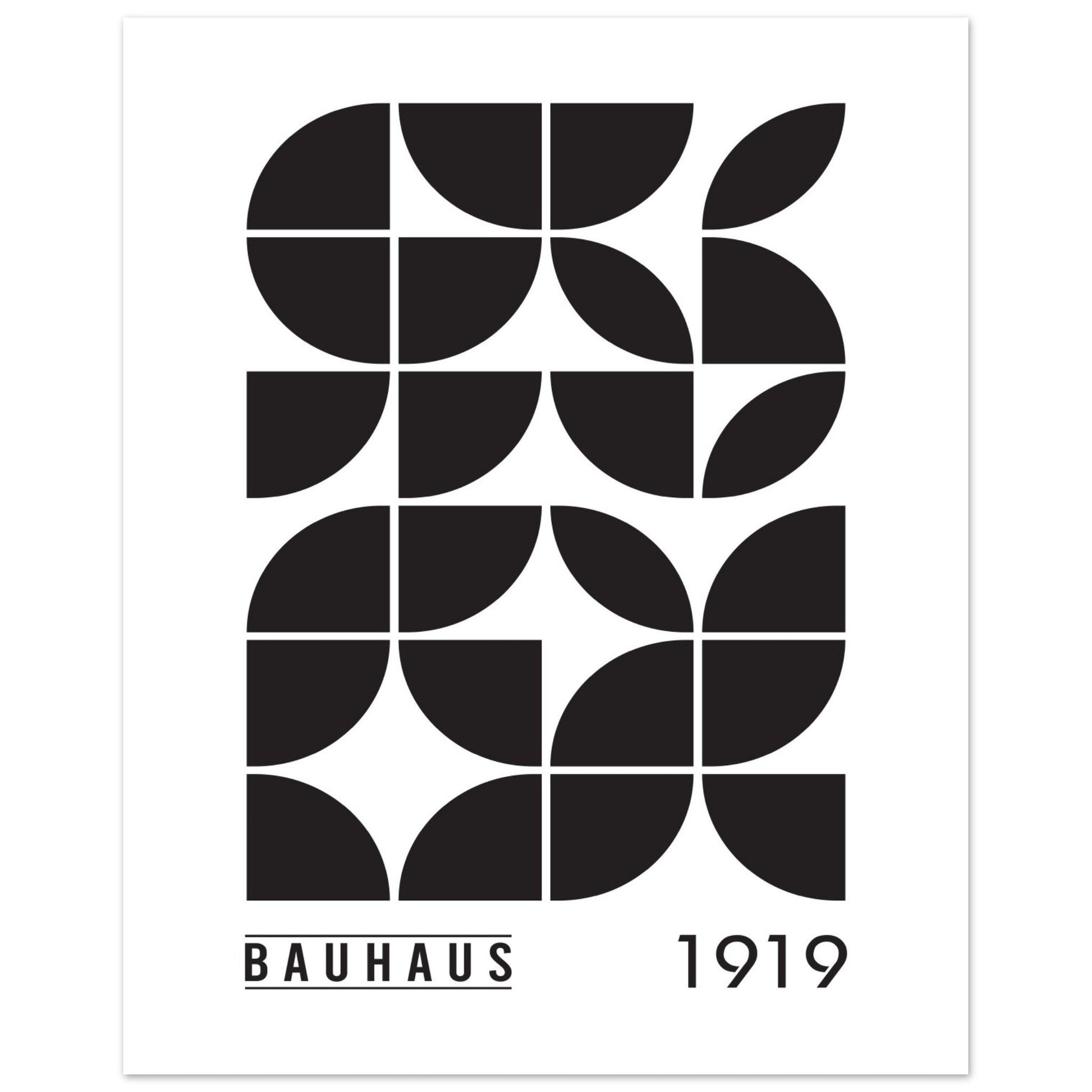 Black And White Bauhaus Poster, No. 502, abstract, architecture, Black and white, #illieeart