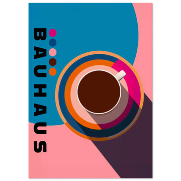 BAUHAUS Coffee Cup Art Print, abstract, architecture, design, #illieeart