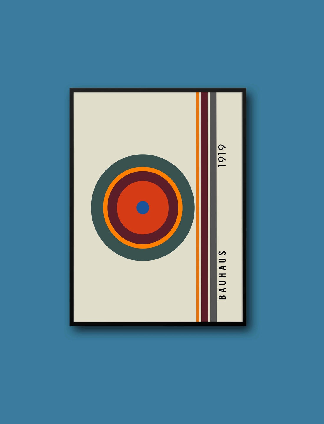 Bauhaus - Concentric Circles Poster, No. 102, abstract, architecture, bauhaus, #illieeart