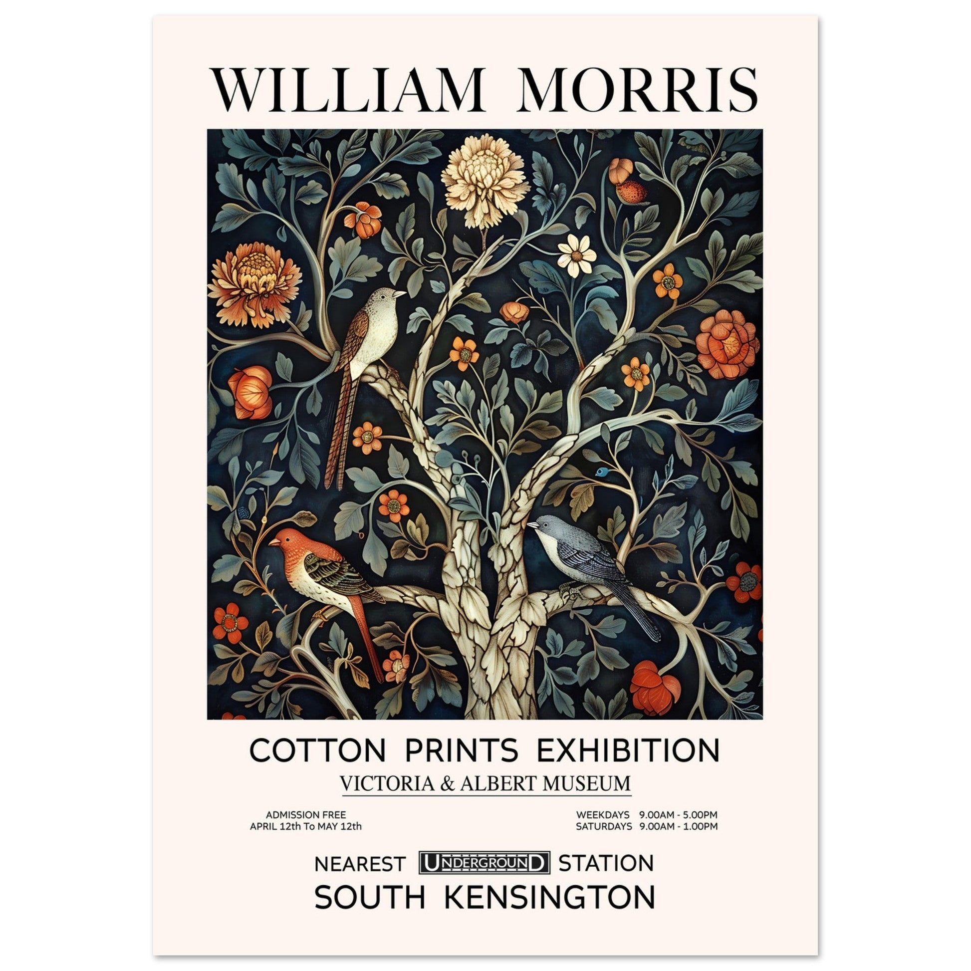 Tree Of Life, Vintage William Morris Style Print