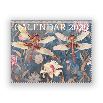 William Morris Style dragonfly calendar