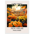 Flower Market Print, India - Framed Poster, floral poster, Flower Market India, New Delhi - India, #illieeart