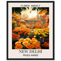 Flower Market Print, India - Framed Poster, floral poster, Flower Market India, New Delhi - India, #illieeart