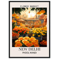 Flower Market Print, India - Framed Poster, floral poster, Flower Market India, New Delhi - India, #illieeart