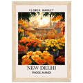 Flower Market Print, India - Framed Poster, floral poster, Flower Market India, New Delhi - India, #illieeart