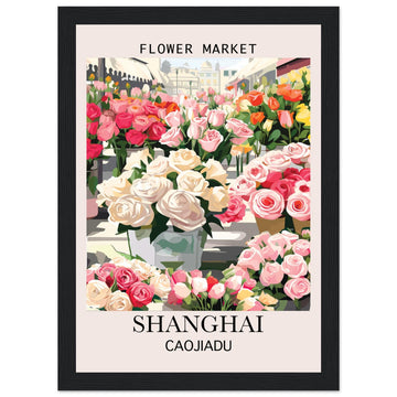Flower Market Print, Shanghai - Framed Poster, floral poster, Flower Market, Shanghai, #illieeart
