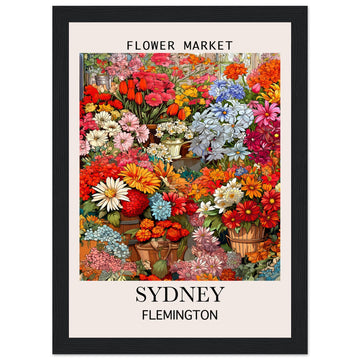 Flower Market, Sydney - Framed Poster, Flower Market, Framed Art print, Sydney, #illieeart
