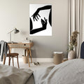 Hold My hand - All Lives Matter, Abstract Poster, Black and white, Black Lives Matter, #illieeart
