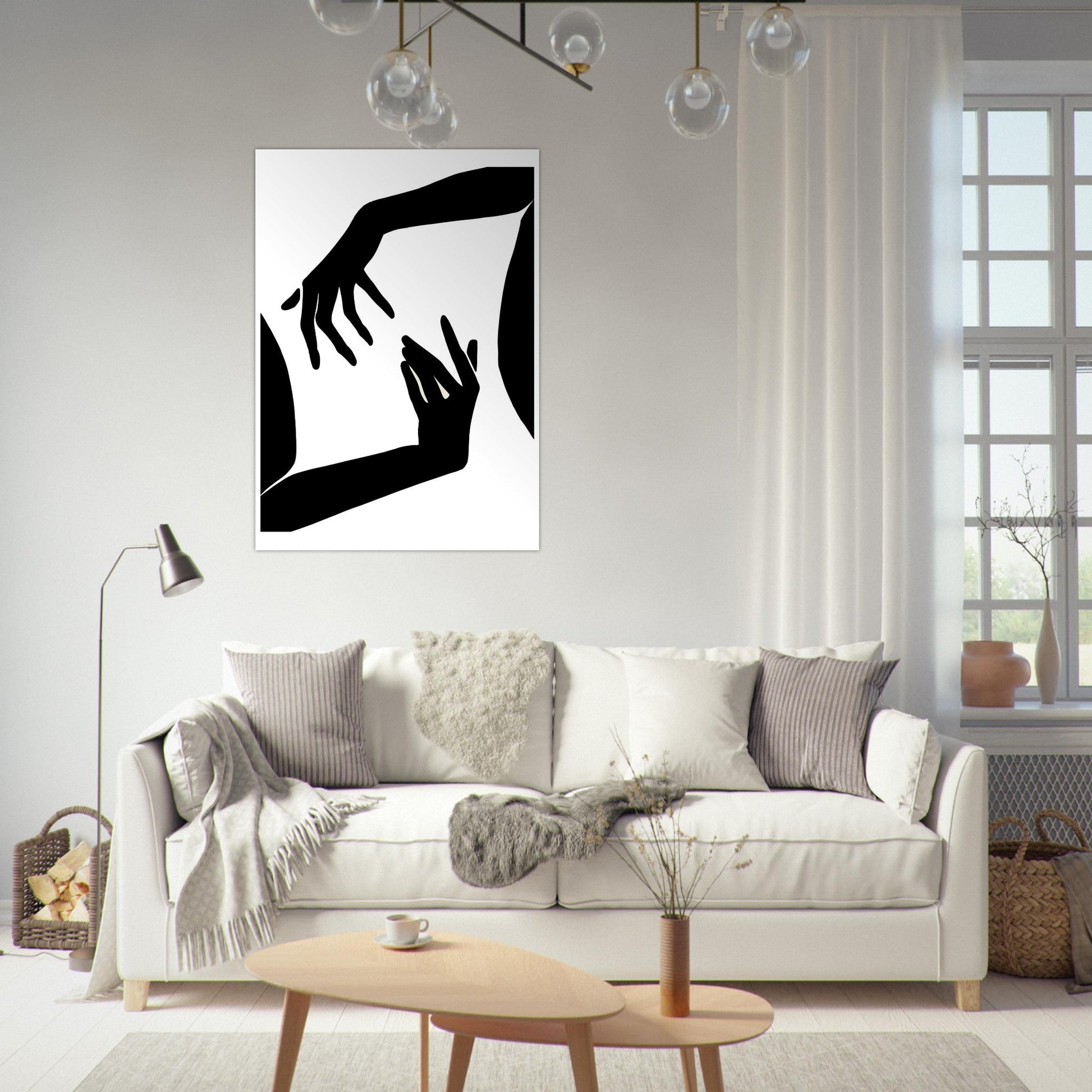 Hold My hand - All Lives Matter, Abstract Poster, Black and white, Black Lives Matter, #illieeart