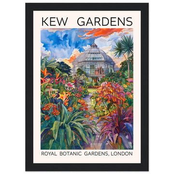 Kew Garden London, Framed Print, Botanical Print, Glass house, tropical flower, #illieeart