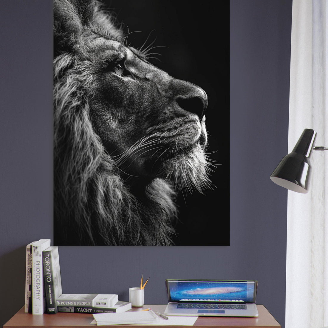 My Pride, Black and White Art Print, Lion Art Print, , #illieeart