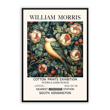 Bird & Flowers Wall Art – Vintage Botanical & Floral Print
