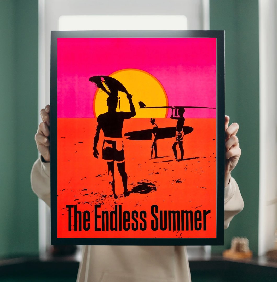 The Endless Summer Vintage Movie Poster, classic surf movie, Movie Prints, , #illieeart