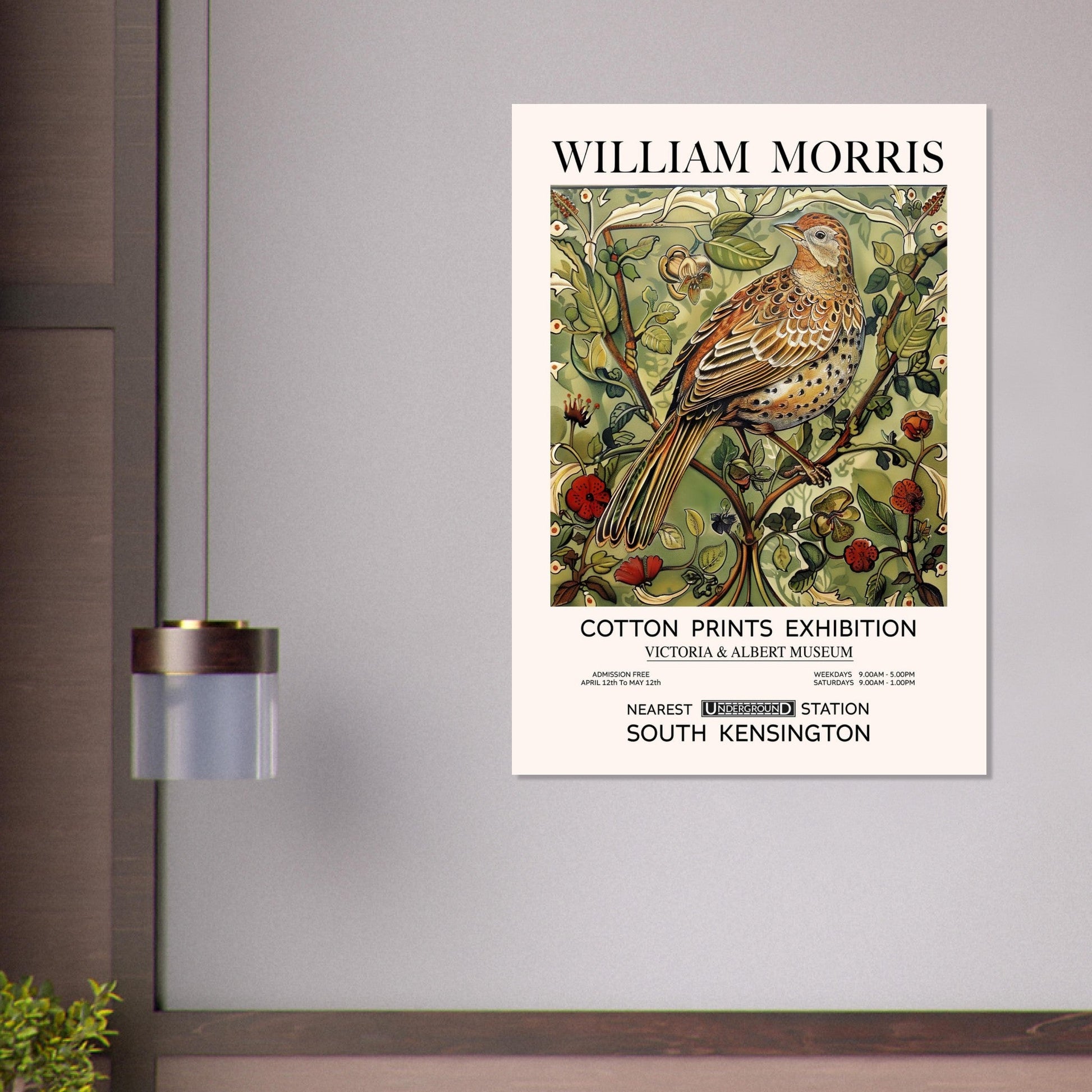 The Partridge - William Morris, The Partridge, Vintage Art print, william morris, #illieeart