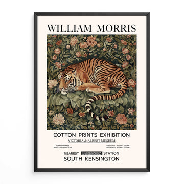 Tiger Print Wall Art • Vintage Animal Art Print & Wildlife Prints For Living Room Bedroom Decor • Featuring Woodland, Botanical and Flower Designs