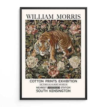 Buy Tiger Print Wall Art • Vintage Animal Art Print & Wildlife Prints For Living Room Bedroom Decor • Featuring Woodland, Botanical and Flower Designs