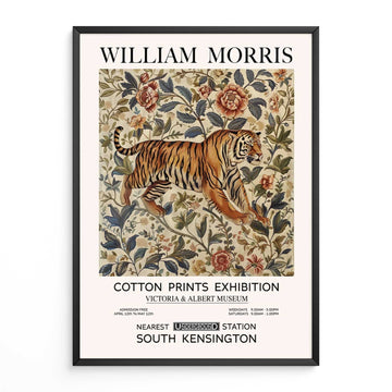 Buy Tiger Print Wall Art • Vintage Animal Art Print & Wildlife Prints For Living Room Bedroom Decor • Featuring Woodland, Botanical and Flower Designs