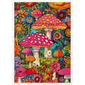 Trippy Mushroom, botanical art print, Mushroom Art Print, Trippy Mushroom Art, #illieeart