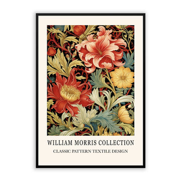 William Morris Vintage Pink Flowers 09
