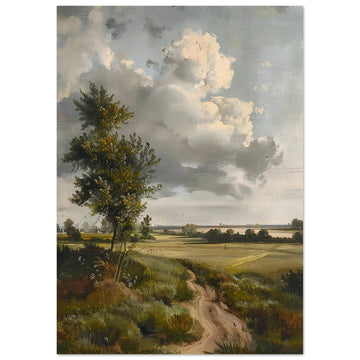 Vintage Rustic Country Side Painting, Country Landscape, Rustic Country Side Painting, vintage painting, #illieeart