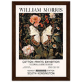 White Butterfly And Flowers - William Morris, Black and white, william morris, william morris framed, #illieeart