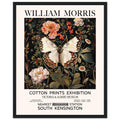 White Butterfly And Flowers - William Morris, Black and white, william morris, william morris framed, #illieeart