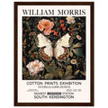 White Butterfly And Flowers - William Morris, Black and white, william morris, william morris framed, #illieeart