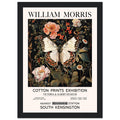 White Butterfly And Flowers - William Morris, Black and white, william morris, william morris framed, #illieeart