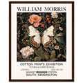White Butterfly And Flowers - William Morris, Black and white, william morris, william morris framed, #illieeart