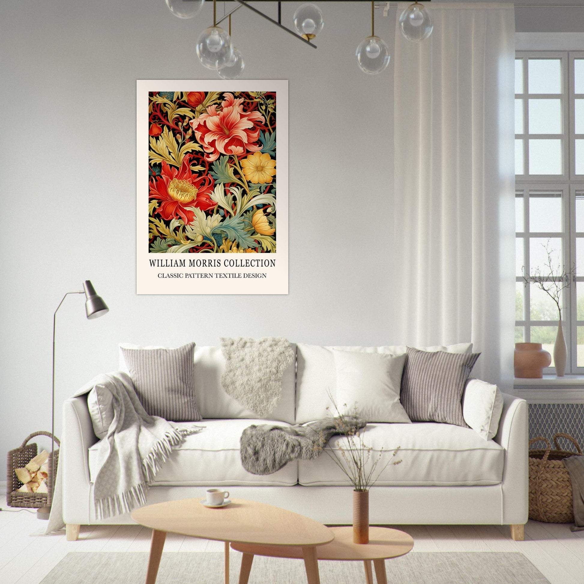 Pink Flowers - William Morris, floral art print, Pink Oriental Flowers, william morris, #illieeart