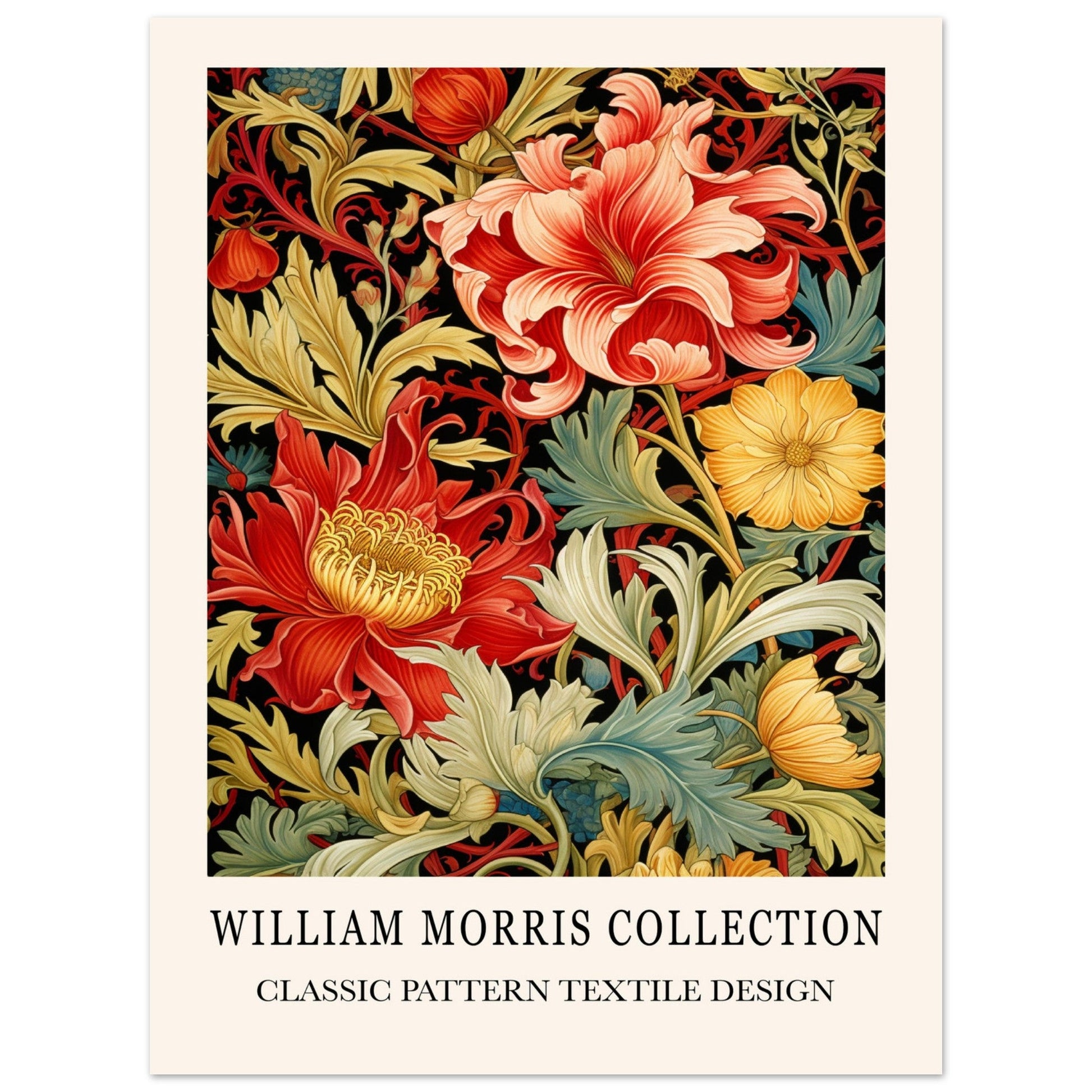 Pink Flowers - William Morris, floral art print, Pink Oriental Flowers, william morris, #illieeart