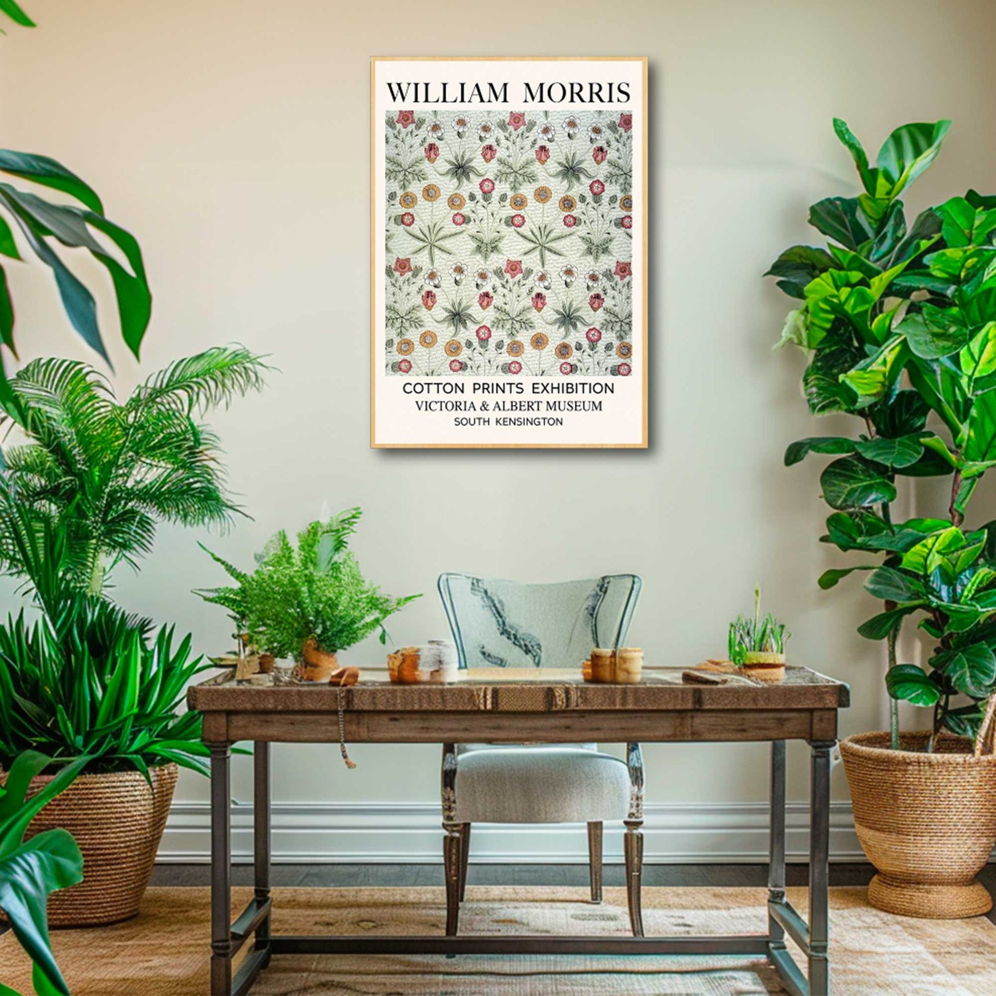 William Morris - Daisy, Art Nouveau, British Wall Paper, Floral Background, #illieeart