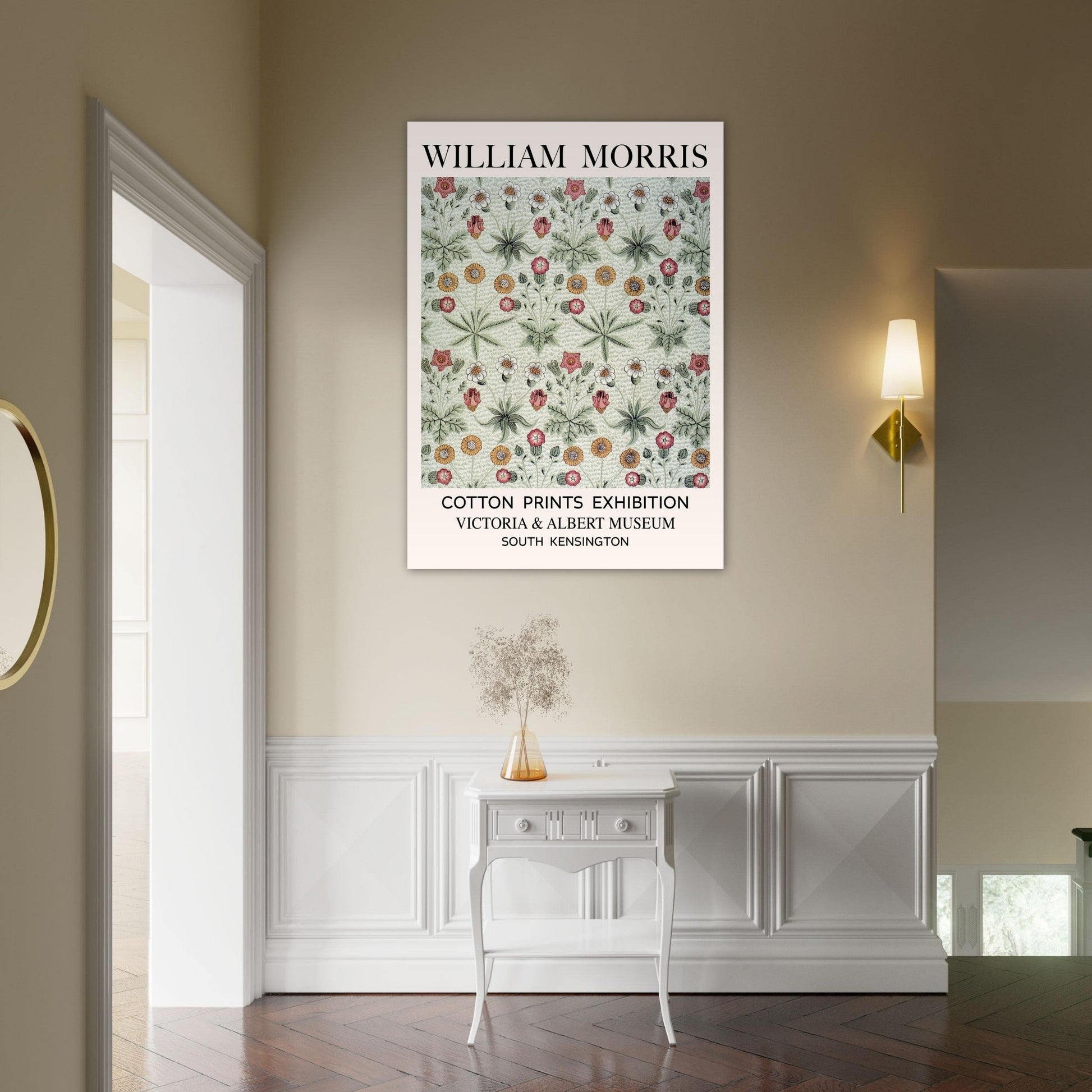 William Morris - Daisy, Art Nouveau, British Wall Paper, Floral Background, #illieeart