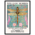 William Morris Framed Print - The Dragonfly, Blue, Floral Background, Framed Art print, #illieeart