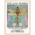 William Morris Framed Print - The Dragonfly, Blue, Floral Background, Framed Art print, #illieeart