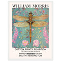 William Morris Framed Print - The Dragonfly, Blue, Floral Background, Framed Art print, #illieeart