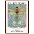 William Morris Framed Print - The Dragonfly, Blue, Floral Background, Framed Art print, #illieeart