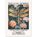 William Morris Framed Print - The Dragonfly, Floral Background, Framed Art print, Teal, #illieeart